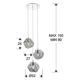 Lmpara Petra Schuller 3 luces Led 213301