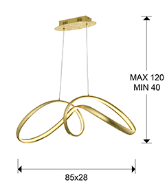 Lampara Lia Schuller pan de oro - LED 328326