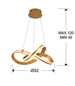 Lmpara Lazas Schuller pan de oro - LED 486705