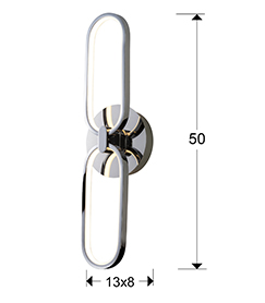 Aplique pared Colette Schuller cromo 787024