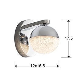 Aplique pared Sphere Schuller luz LED 793168