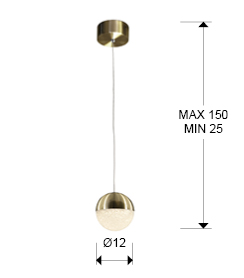 medidas lampara colgante Sphere Schuller 793429