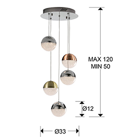 793534D - Todolampara - LÁMPARA LED 5L ·SPHERE· COLOR Ø33