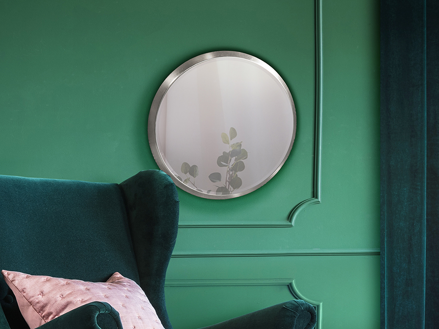 Schuller Furniture and decoration Mirrors with frame Aries 119023  ·ARIES· ROUND MIRROR, Ø44, SILVER