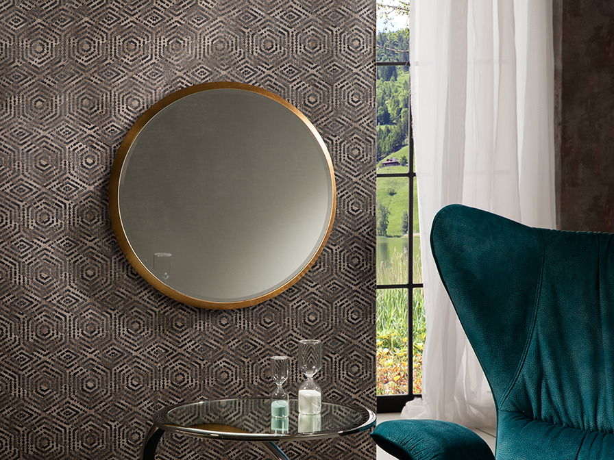 Schuller Furniture Mirrors with frame Aries 119122  ·ARIES· ROUND MIRROR Ø54, GOLDEN