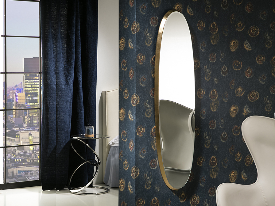 Schuller Decoration,mirrors and.. Mirrors with frame Aries 119481  ·ARIES· OVAL MIRROR,136x36 GOLD