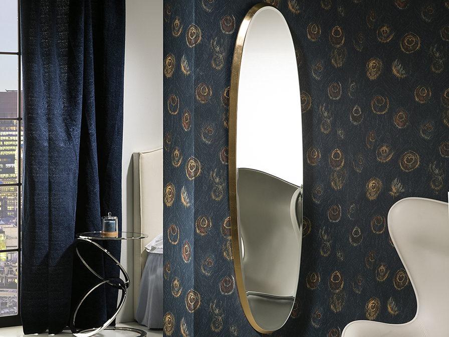 Schuller Furniture Mirrors with frame Aries 119481  ·ARIES· OVAL MIRROR,136x36 GOLD