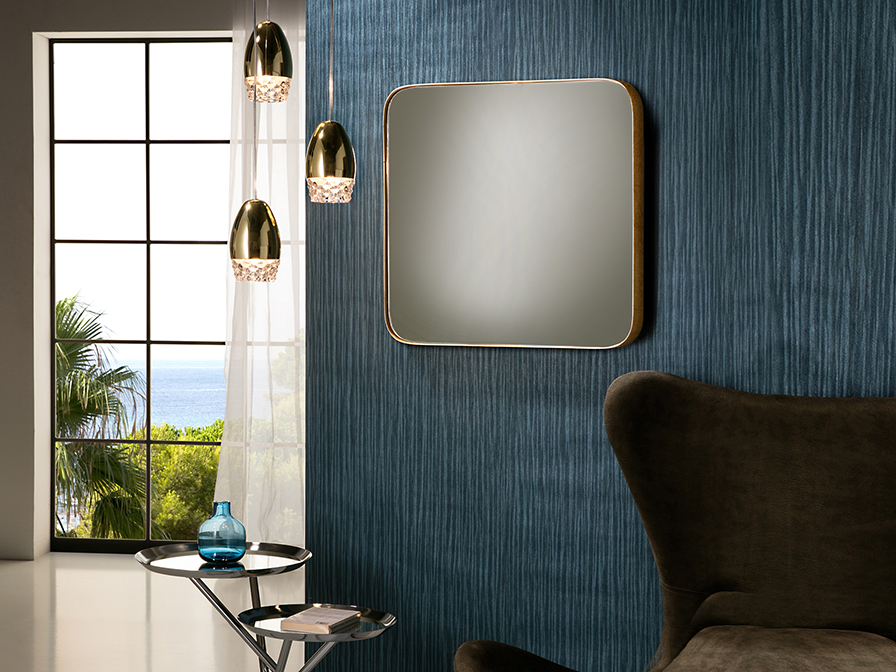 Schuller Furniture and decoration   127011  ·ORIO· SQUARE MIRROR, 51x51, GOLDEN