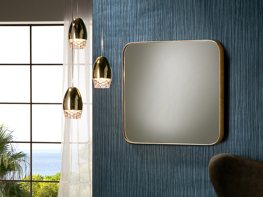 Schuller Furniture and decoration   127011  ·ORIO· SQUARE MIRROR, 51x51, GOLDEN