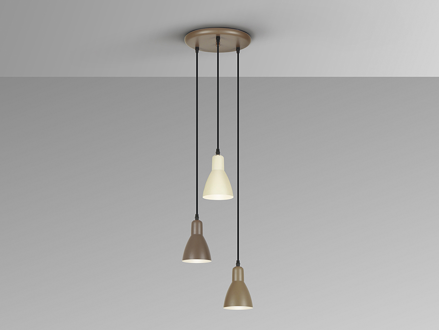 Schuller  Pendants Afra 13217  I3 - AFRA - LAMP 3L - BROWN/CREAM