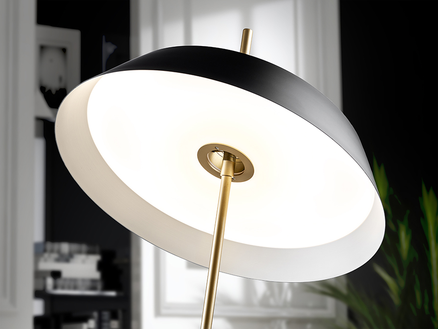 Schuller  Floor lamps Vertigo 147361  ·VERTIGO· FLOOR LAMP, BLACK-GOLD