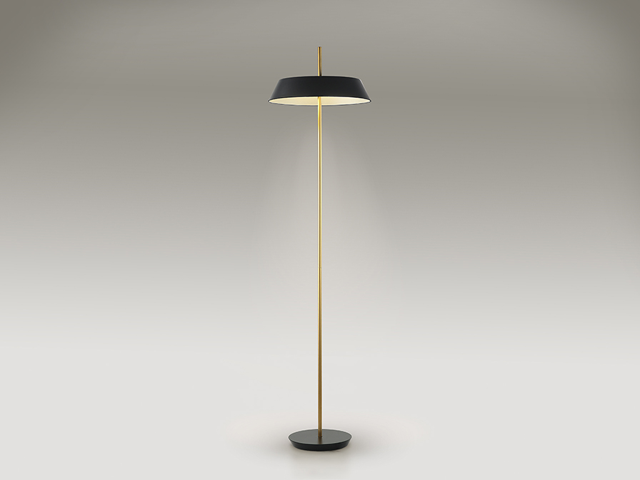 Schuller  Floor lamps Vertigo 147361  ·VERTIGO· FLOOR LAMP, BLACK-GOLD