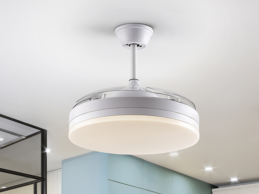 Schuller Lighting Ceiling fans Ø 100 to 120 cm Vento 168304D  VENTO - DIMMABLE FAN, ALL WHITE