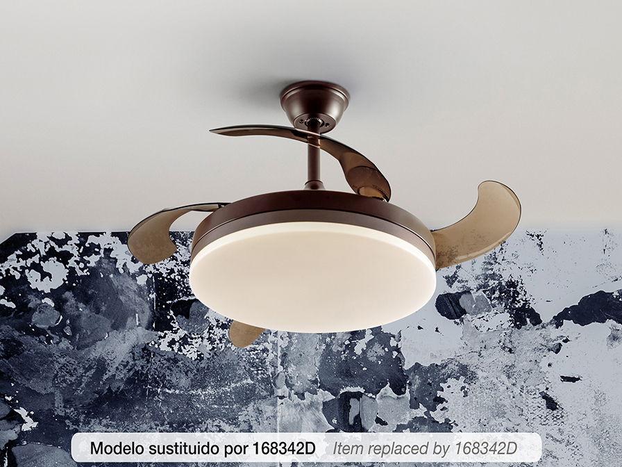 Schuller Ligthing   168342  ·VENTO· BROWN FAN Ø50/100