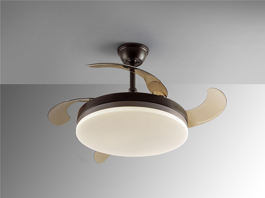 Schuller Lighting Ceiling fans Ø 100 to 120 cm Vento 168342D  VENTO - BROWN FAN DIMMABLE