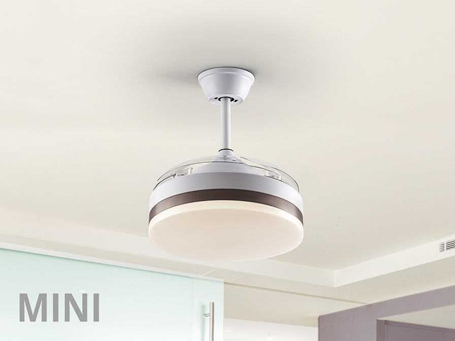 Schuller Lighting Ceiling fans Ø 75 to 90 cm Vento 169204  VENTO MINI - WHITE FAN Ø40/90 DIMMABLE