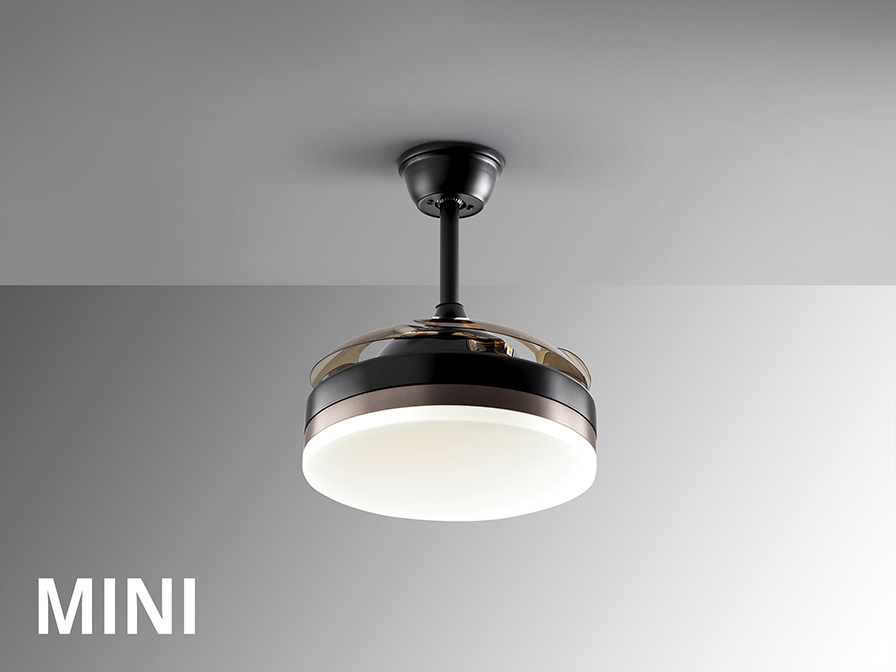 Schuller Lighting Ceiling fans Ø 75 to 90 cm Vento 169211  VENTO MINI - BLACK FAN Ø40 DIMMABLE