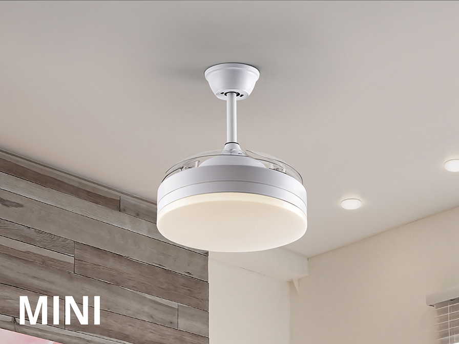 Schuller Lighting Ceiling fans Ø 75 to 90 cm Vento 169228  VENTO MINI - ALL WHITE FAN Ø40 DIMMABLE