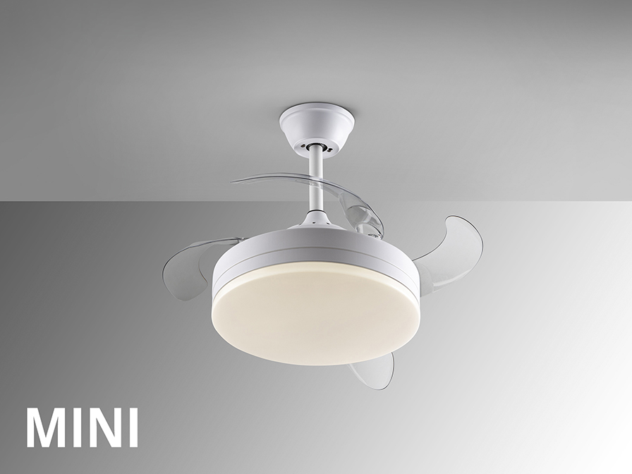 Schuller Lighting Ceiling fans Ø 75 to 90 cm Vento 169228  VENTO MINI - ALL WHITE FAN Ø40 DIMMABLE