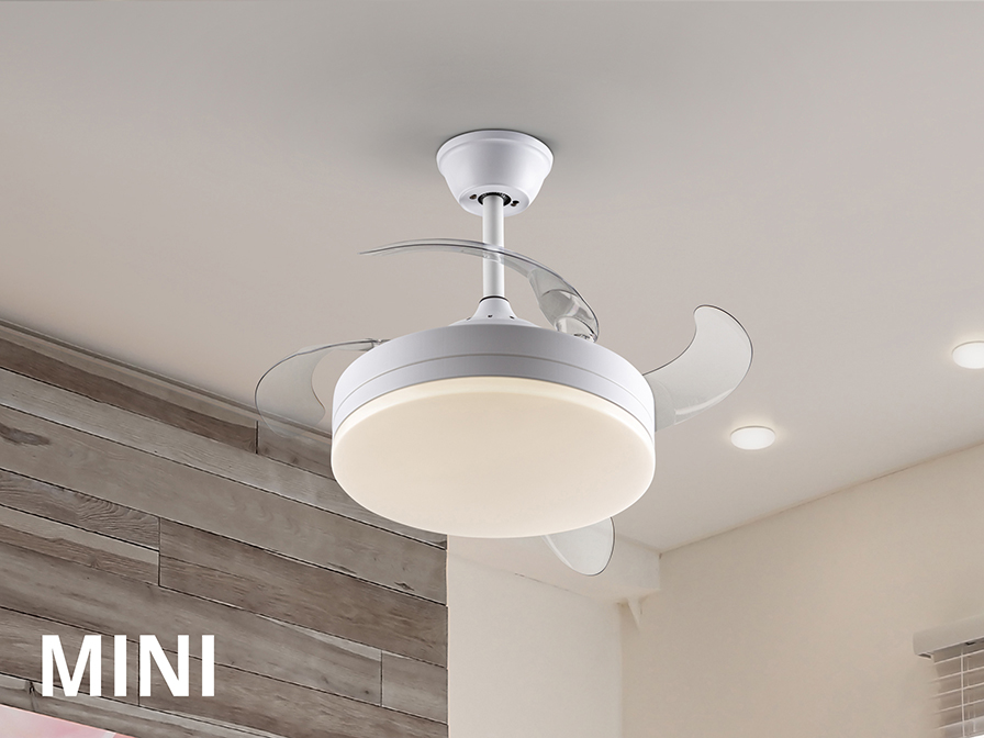 Schuller Lighting Ceiling fans Ø 75 to 90 cm Vento 169228  VENTO MINI - ALL WHITE FAN Ø40 DIMMABLE