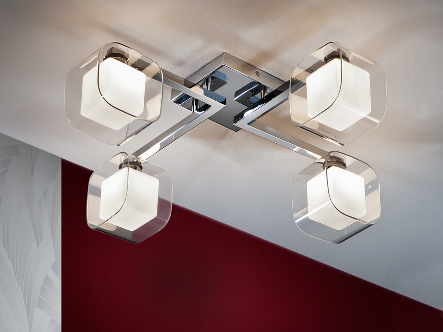 Schuller Ligthing   183320  ·CUBE· CEILING LAMP, 4L.