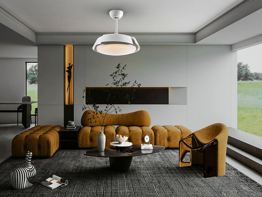 Schuller Lighting Ceiling fans Ø 100 to 120 cm Enzo 196529D  ·ENZO· WHITE FAN, DIMMABLE