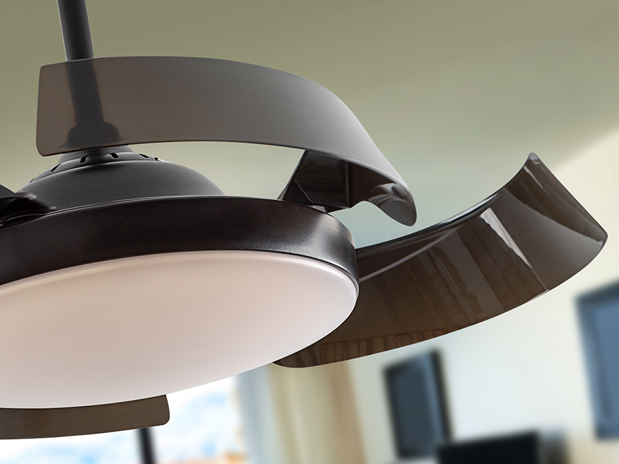 Schuller Lighting Ceiling fans Ø 100 to 120 cm Enzo 196536D  ·ENZO· BLACK FAN, DIMMABLE
