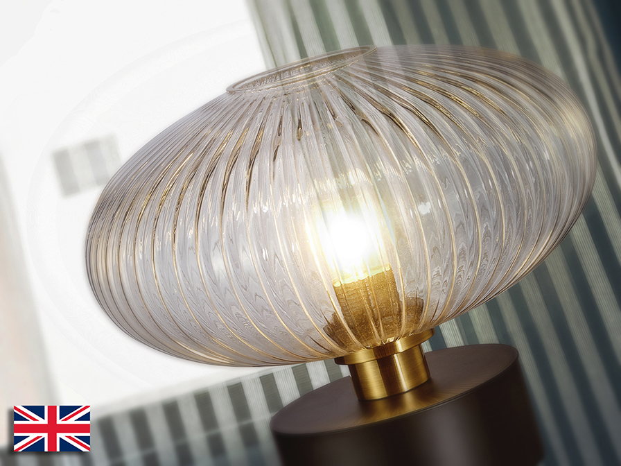 Schuller  Table lamps Norma 225274UK  NORMA - TABLE LAMP 1L BLACK-BRASS UK