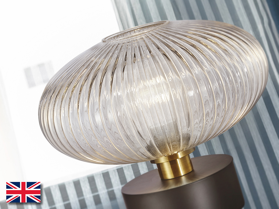 Schuller  Table lamps Norma 225274UK  NORMA - TABLE LAMP 1L BLACK-BRASS UK