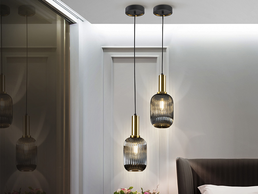 Schuller Lighting 1 Light Pendants Norma 225632  ·NORMA· LAMP 1L., SMOKE GREY