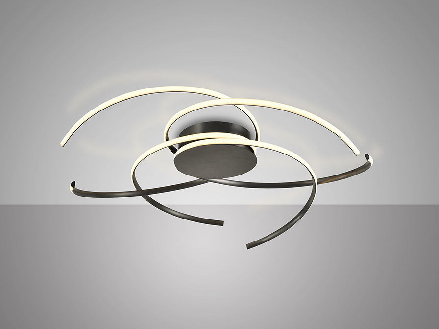 Schuller Lighting Flush Ceiling Lamps Cadence 228176  CADENCE - LARGE CEILING LAMP- BLACK