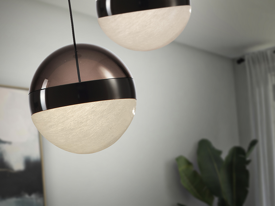 Schuller  1 Light Pendants Orbes 276139  ORBES - LAMP 1L. CHROME BLACK D12