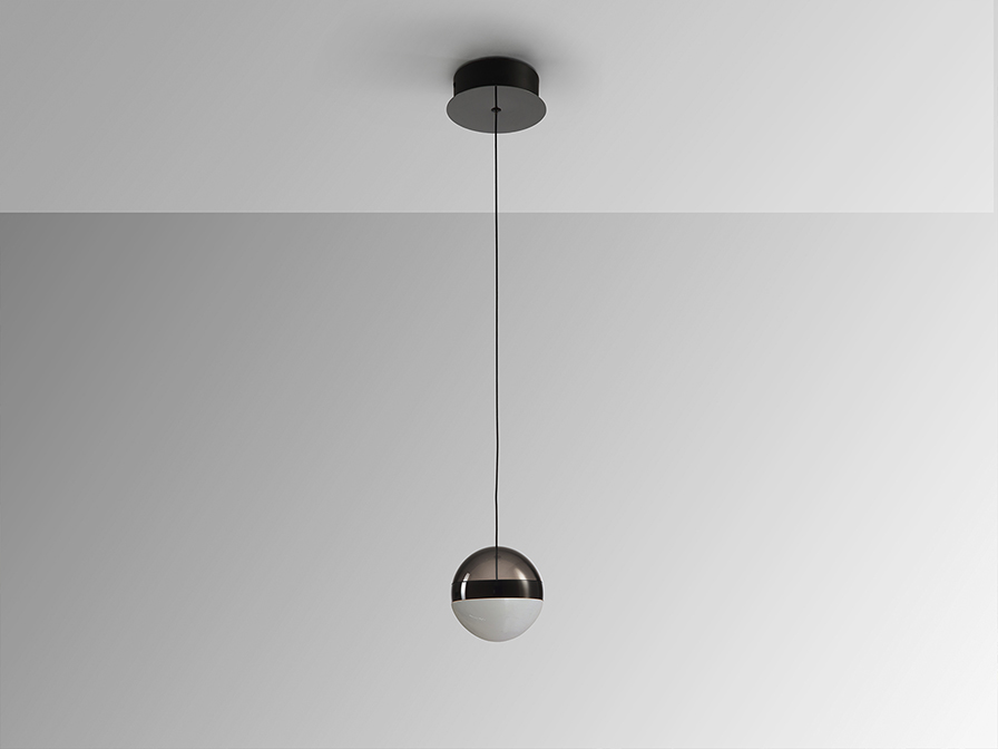 Schuller  1 Light Pendants Orbes 276139  ORBES - LAMP 1L. CHROME BLACK D12