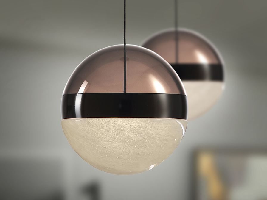 Schuller  1 Light Pendants Orbes 276252  ORBES - LAMP 1L. CHROME BLACK D15