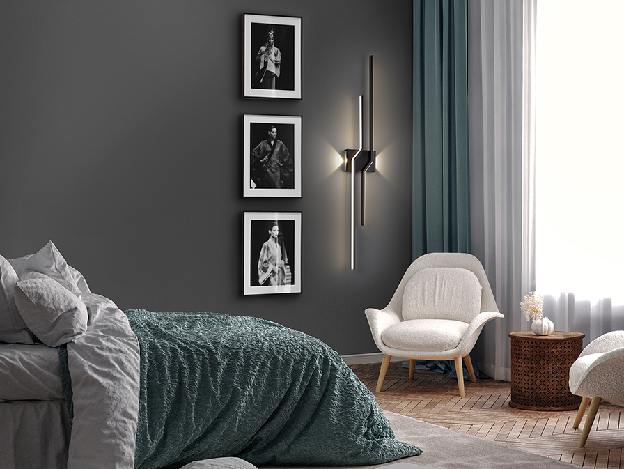 Schuller Lighting Wall lamps ZigZag 291583  ZIGZAG - BLACK WALL LAMP 4L