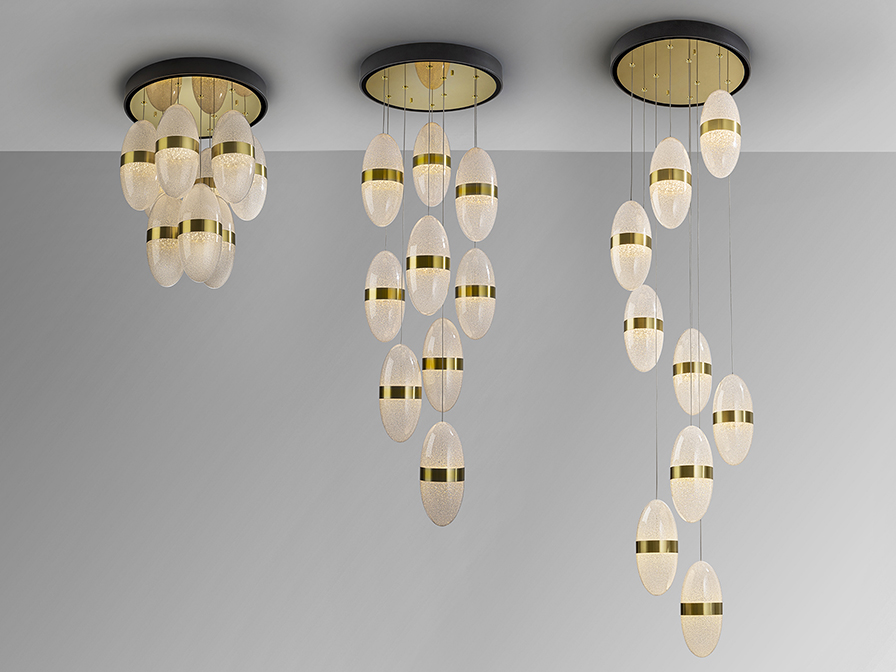 Schuller  Pendants Garden 305723  GARDEN - LAMP 9L BLACK-BRONZE