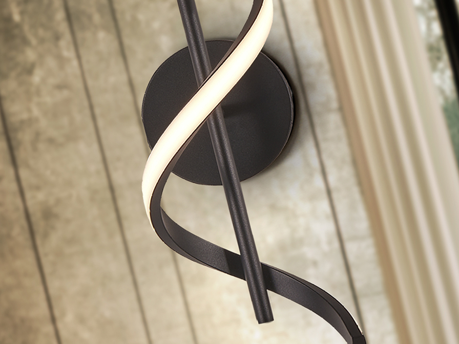 Schuller Lighting Wall lamps Boa 307897  BOA - BLACK WALL LAMP