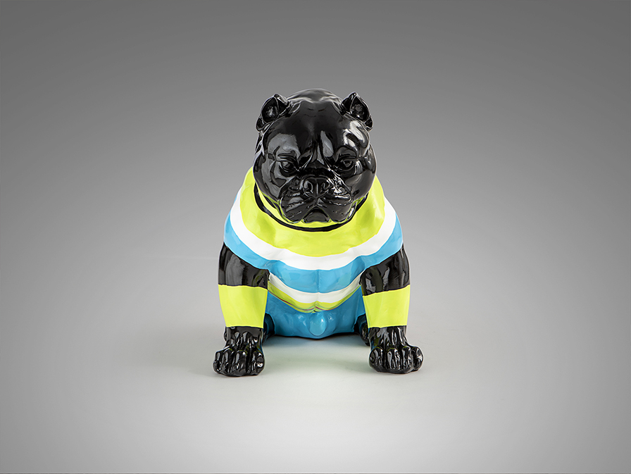 Schuller  Decorative figures Rocky 317029  ROCKY - MEDIUM PITBULL - BLACK-STRIPES