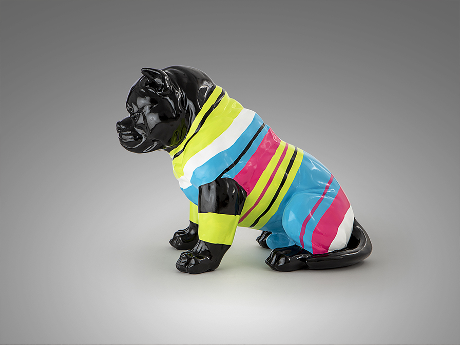 Schuller  Decorative figures Rocky 317029  ROCKY - MEDIUM PITBULL - BLACK-STRIPES