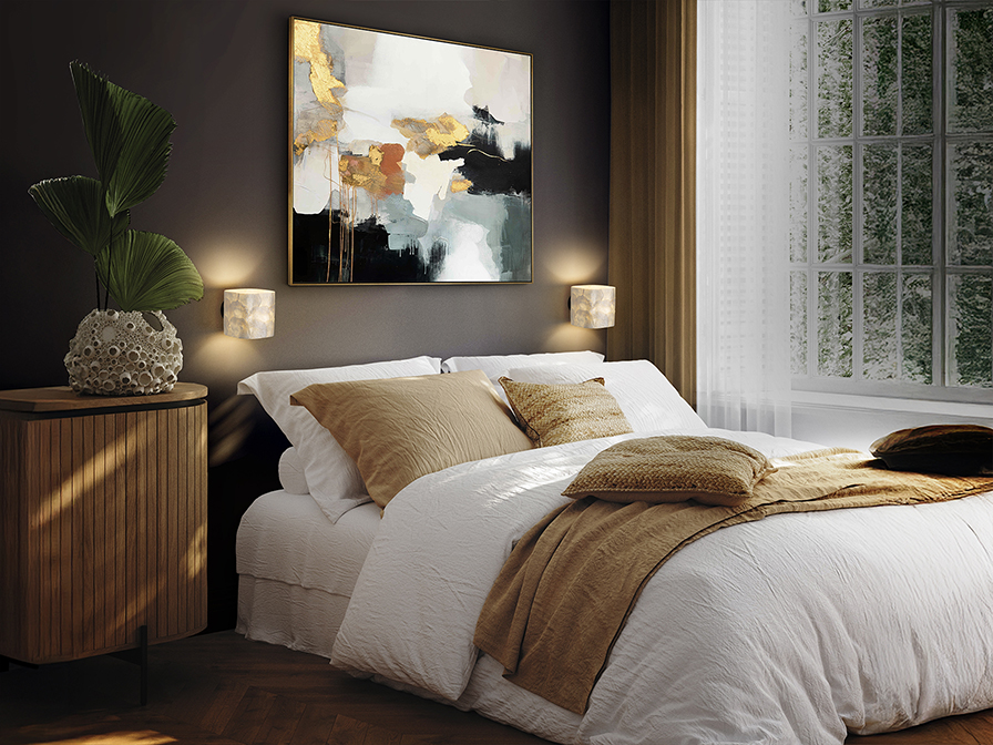 Schuller  Wall lamps Nakar 317283  NAKAR - WALL LAMP 1L NACRE/BLACK