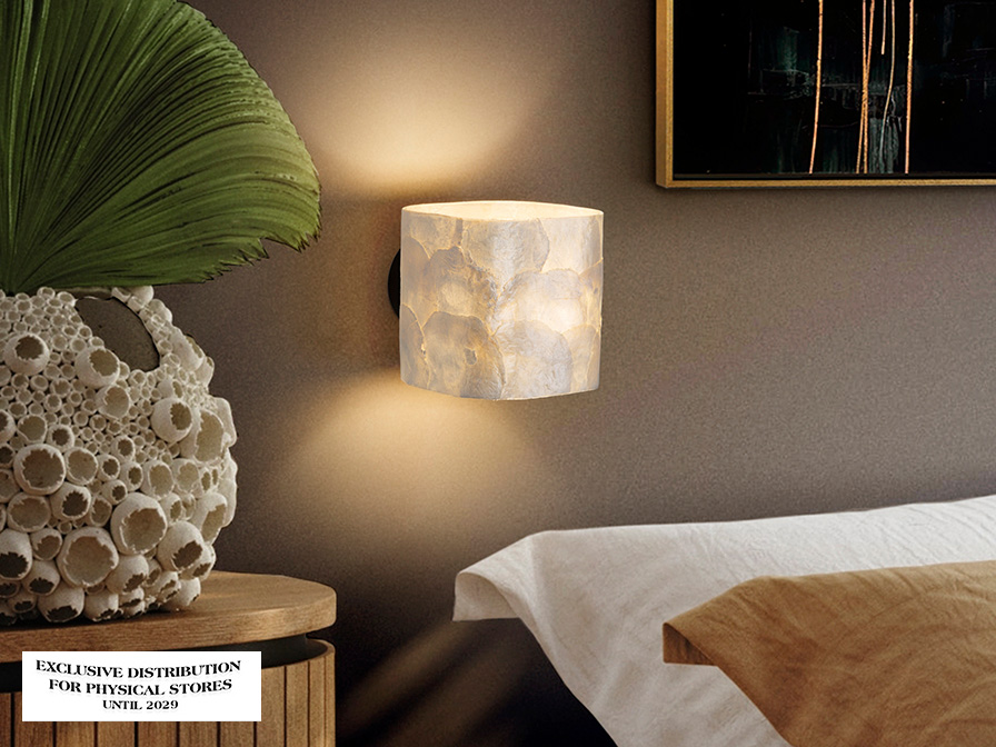 Schuller  Wall lamps Nakar 317283  NAKAR - WALL LAMP 1L NACRE/BLACK