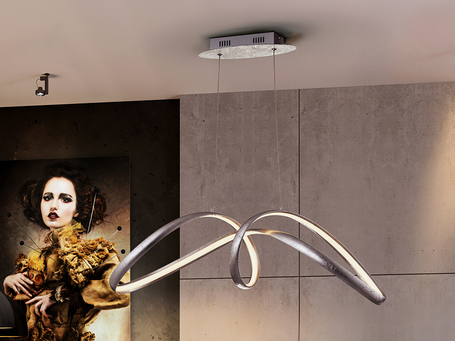 Schuller Ligthing Pendants Lia 328319  ·LIA· LAMP, SILVER LEAF