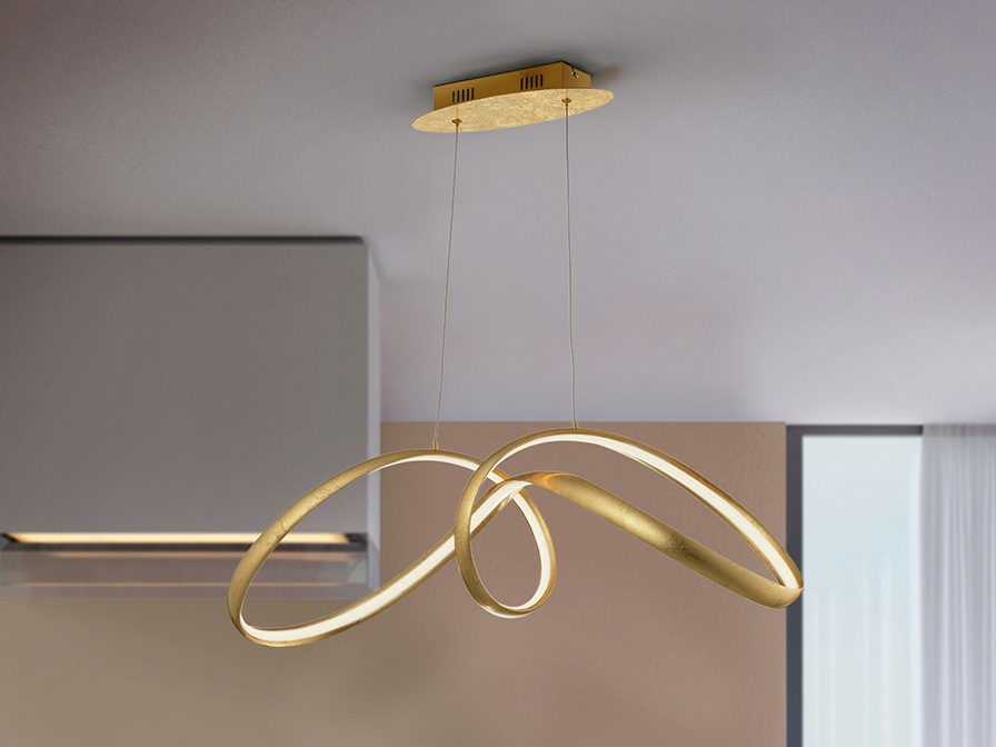 Schuller Lighting Pendants Lia 328326  ·LIA· LAMP, GOLD LEAF