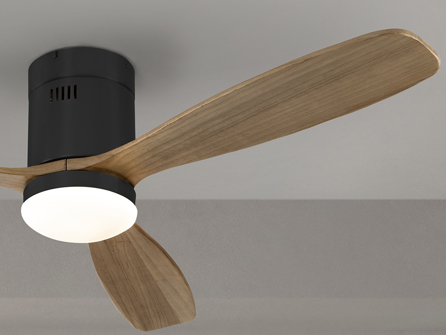 Schuller Ligthing Ceiling fans Ø 132 cm Siroco 329514  ·SIROCO· FAN, BLACK/WALNUT