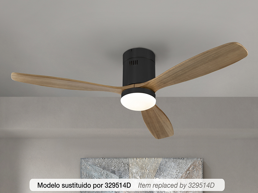 Schuller Ligthing Ceiling fans Ø 132 cm Siroco 329514  ·SIROCO· FAN, BLACK/WALNUT
