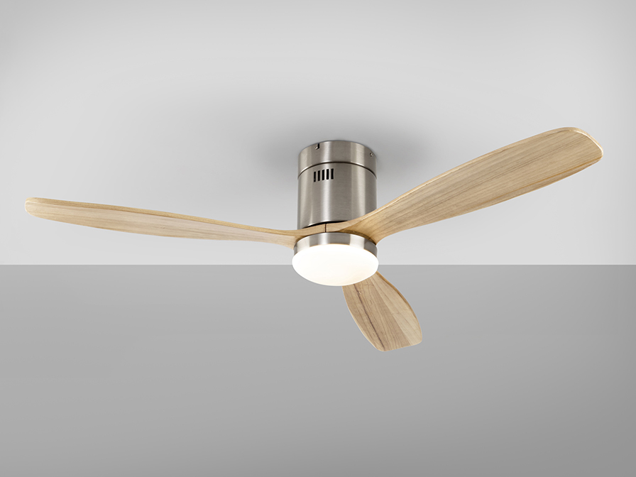 Schuller Lighting Ceiling fans Ø 132 cm Siroco 329521D  SIROCO - NICKEL WOOD FAN DIMMABLE