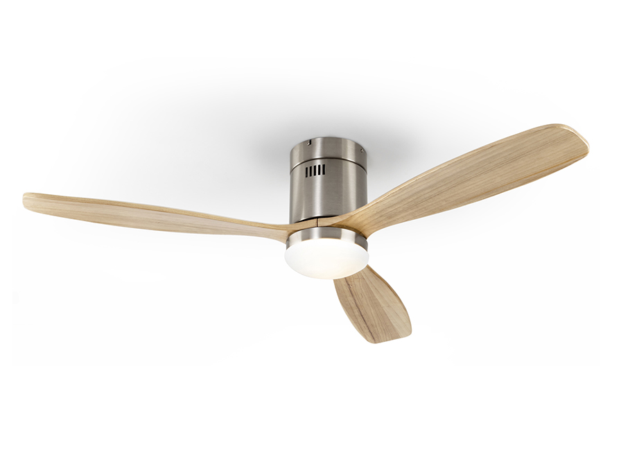 Schuller Lighting Ceiling fans Ø 132 cm Siroco 329521D  SIROCO - NICKEL WOOD FAN DIMMABLE