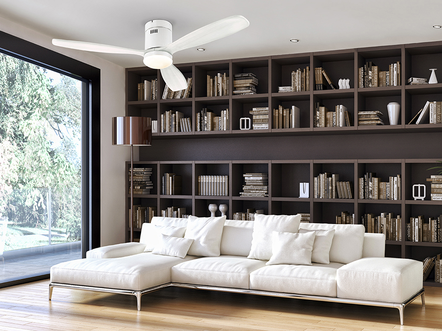 Schuller Lighting Ceiling fans Ø 132 cm Siroco 329583D  SIROCO - WHITE FAN D132 DIMMABLE.