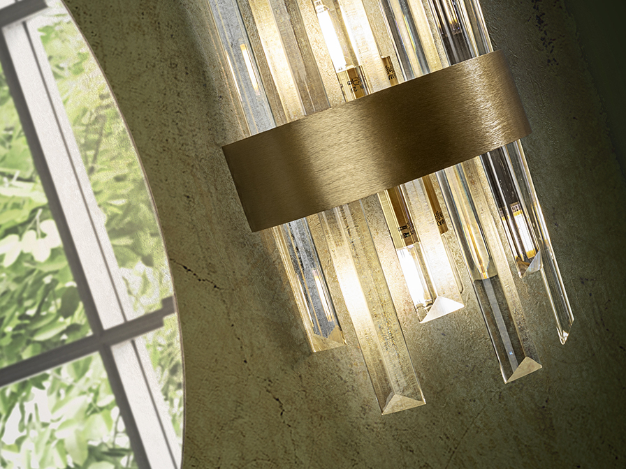 Schuller Lighting Wall lamps Grace 365093  ·GRACE· WALL LAMP, 2L., GOLDEN