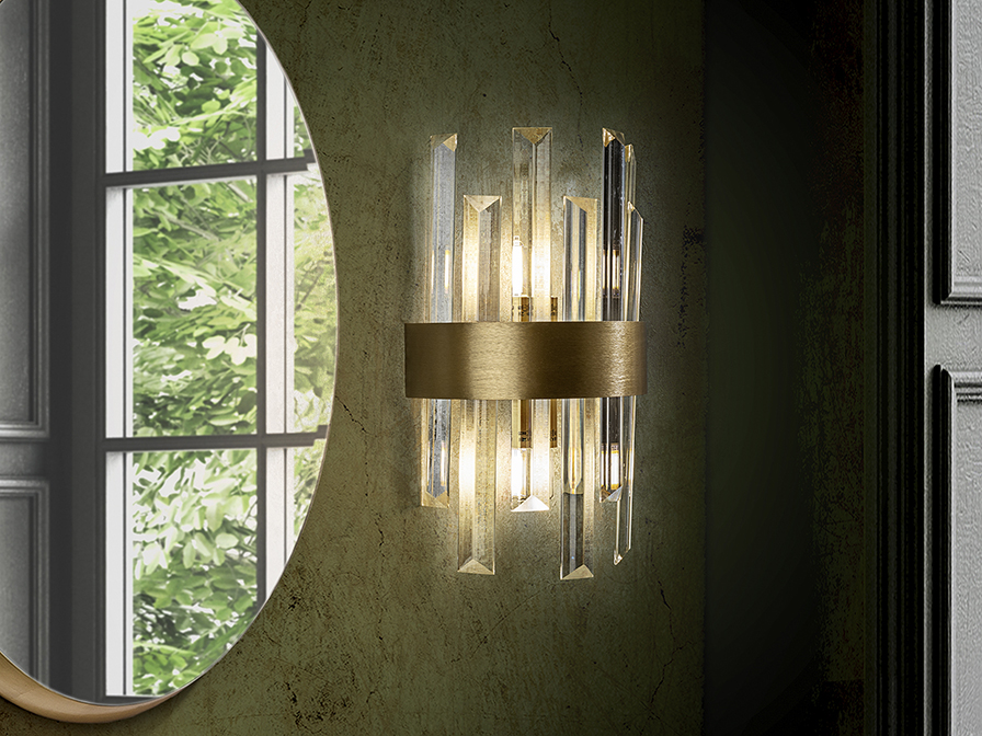 Schuller Lighting Wall lamps Grace 365093  ·GRACE· WALL LAMP, 2L., GOLDEN